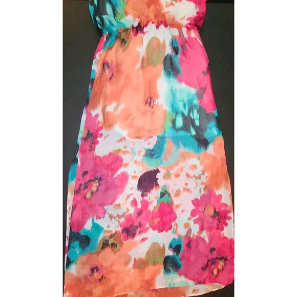 Bisou Bisou Women's 10 Halter Tank Sleeveless Maxi Half Sheer Skirt - Picture 5 of 8